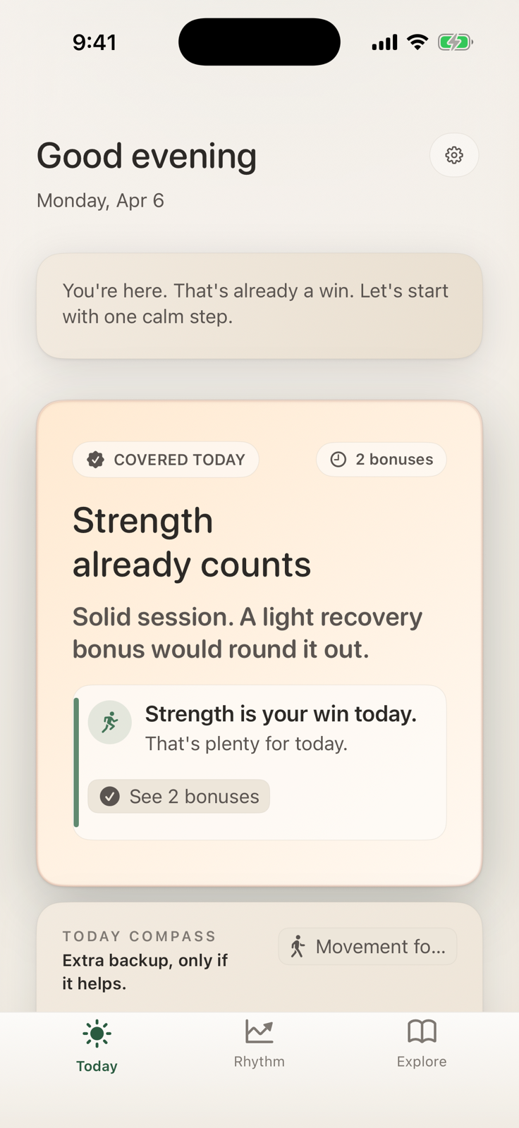 Covered today guidance screen